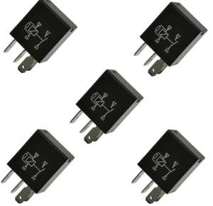 DTS - Set of 5 Car Heavy Duty Relay Switch 12V 30A 5Pin Waterproof Electrical Automotive