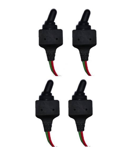 DTS - Set of 4 Toggle Switch Heavy Duty Waterproof 2 Terminal ON/OFF Marine Automotive