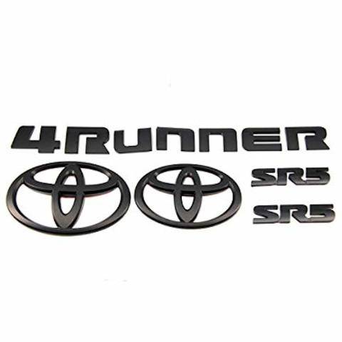 Toyota - New Toyota 4Runner SR5 MAatte Black Out Emblem Kit 2014-2020