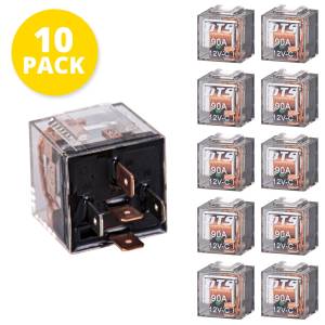 DTS - New Set of 10pcs Relay 5 Pin 12v 90 Amp (87a-87) WITH LED - Image 1