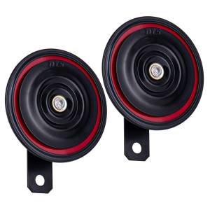 DTS - Set of 2 New Horn 12V Universal Tone Loud Electric Kit for Car & Motorcycle 92mm - Image 1