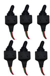 DTS - Set of 6 Toggle Switch Heavy Duty Waterproof 2 Terminal ON/OFF Marine Automotive - Image 1