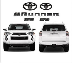 Toyota - New Toyota 4Runner SR5 MAatte Black Out Emblem Kit 2014-2020 - Image 2